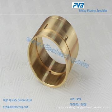 Customed Cast Bronze flange Bushing,Self-lubricated Bronze Cast flanged Bush, JDB-1U No Pollution Bearing with oil grooves
